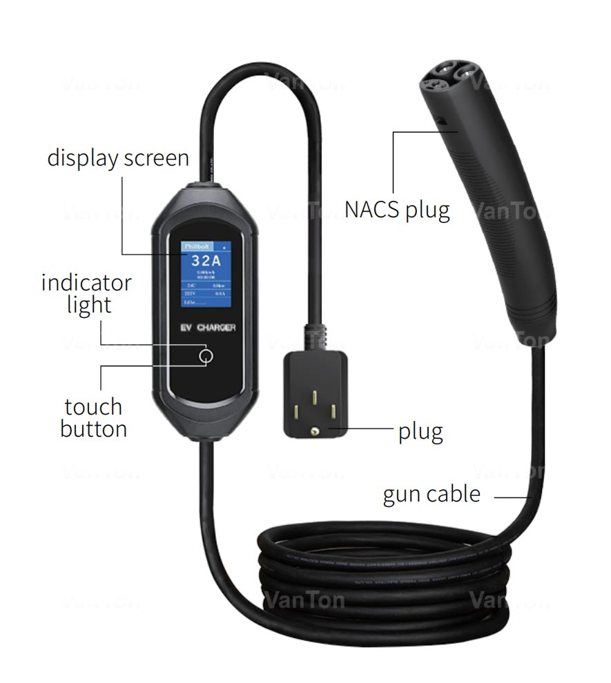 16A Tesla Portable EV charger