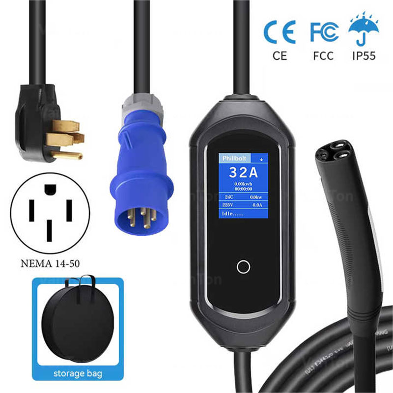 J1771 Portable Tesla Type1 Type2 Electric Vehicle EV Fast Car Charger